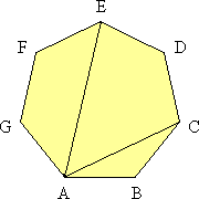 Regular heptagon ABCDEFG, showing diagonals AC and AE.
